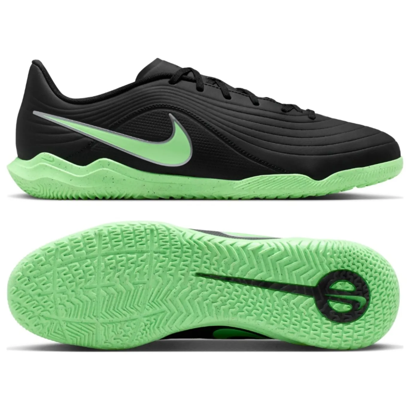 Nike Tiempo Maestro Club Zaalvoetbalschoenen (IN) Zwart Felgroen Zilvergrijs