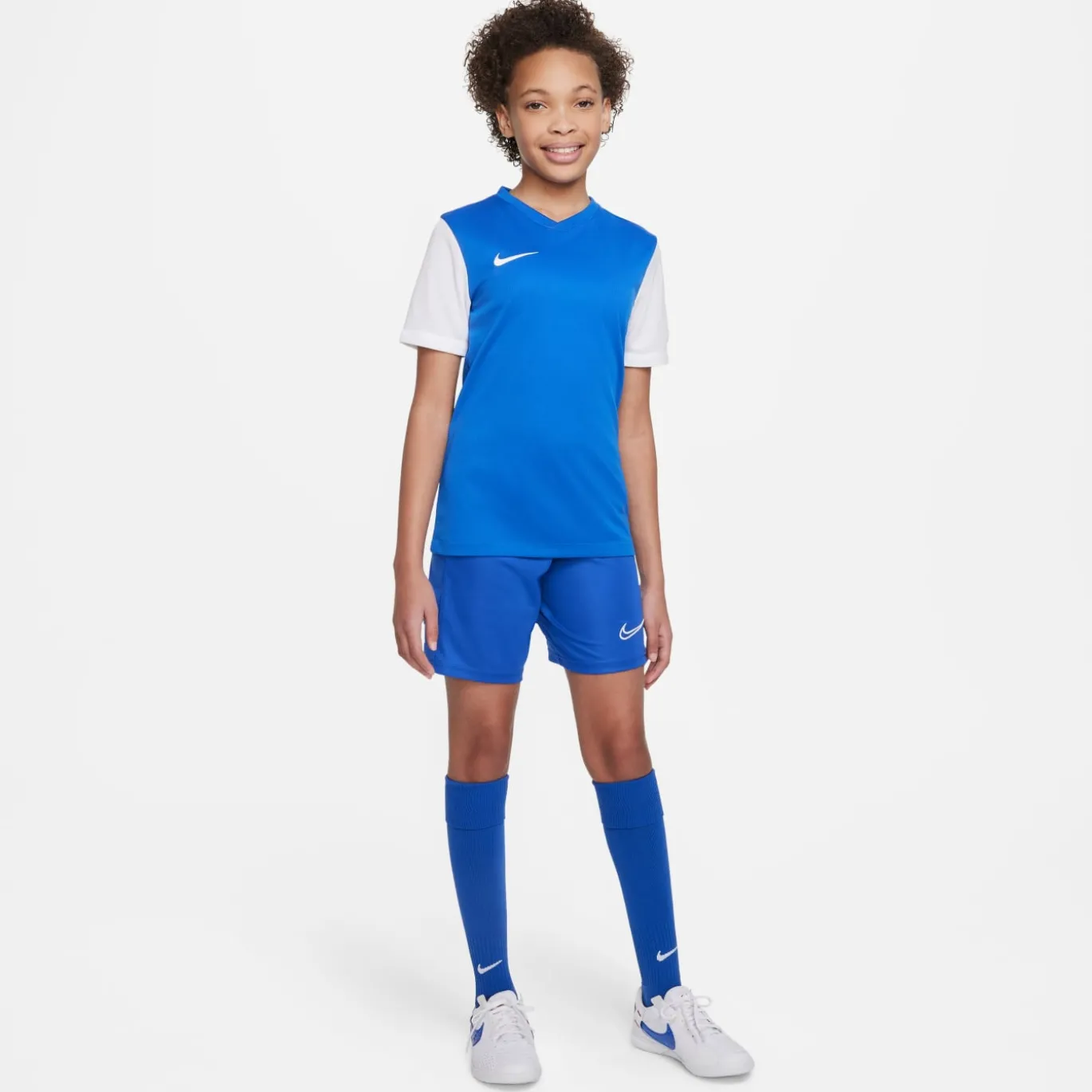Nike Tiempo Premier II Voetbalshirt Kids Blauw Wit