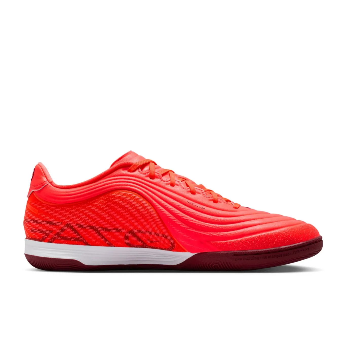 Nike Tiempo Reactgato Zaalvoetbalschoenen (IN) Felrood Oranje Bordeauxrood