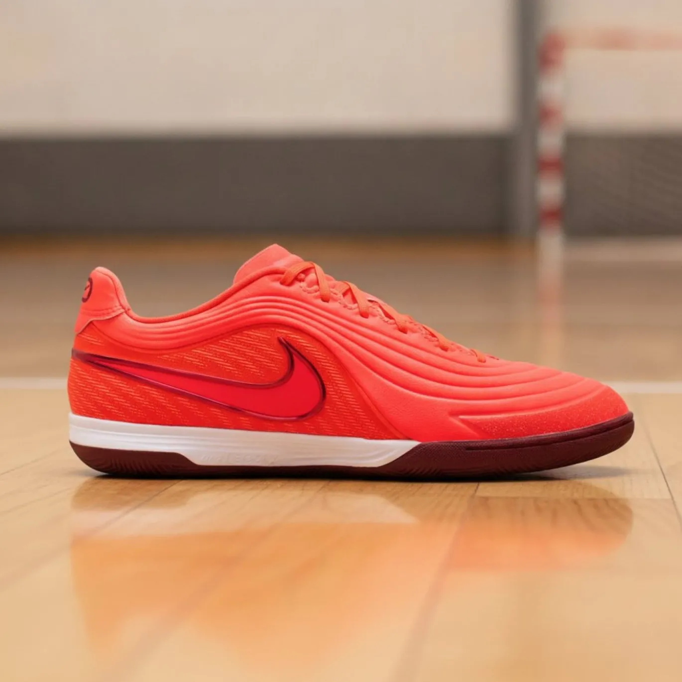 Nike Tiempo Reactgato Zaalvoetbalschoenen (IN) Felrood Oranje Bordeauxrood