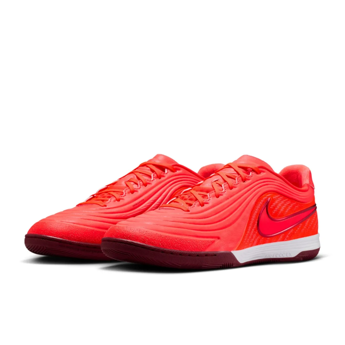 Nike Tiempo Reactgato Zaalvoetbalschoenen (IN) Felrood Oranje Bordeauxrood