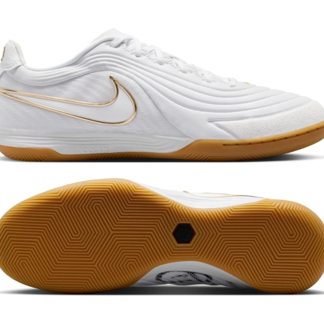 Nike Tiempo Reactgato Zaalvoetbalschoenen (IN) Wit Goud