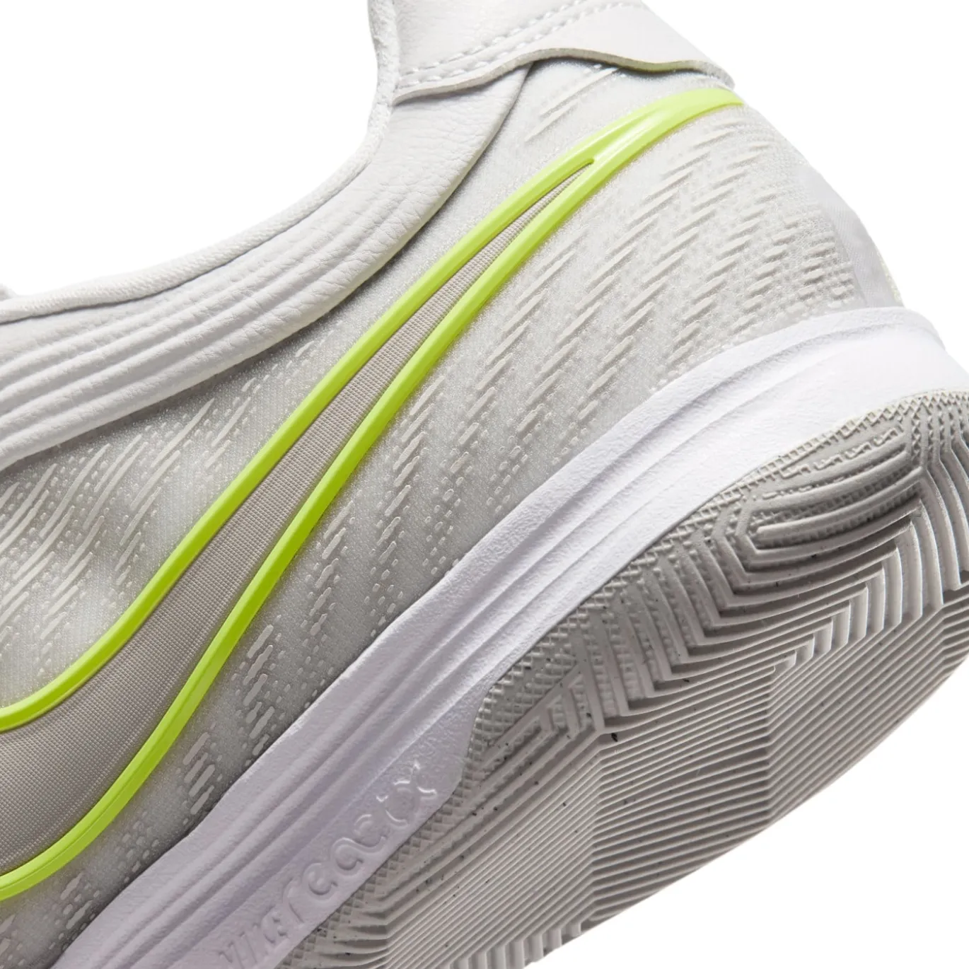 Nike Tiempo Reactgato Zaalvoetbalschoenen (IN) Lichtgrijs Limoen
