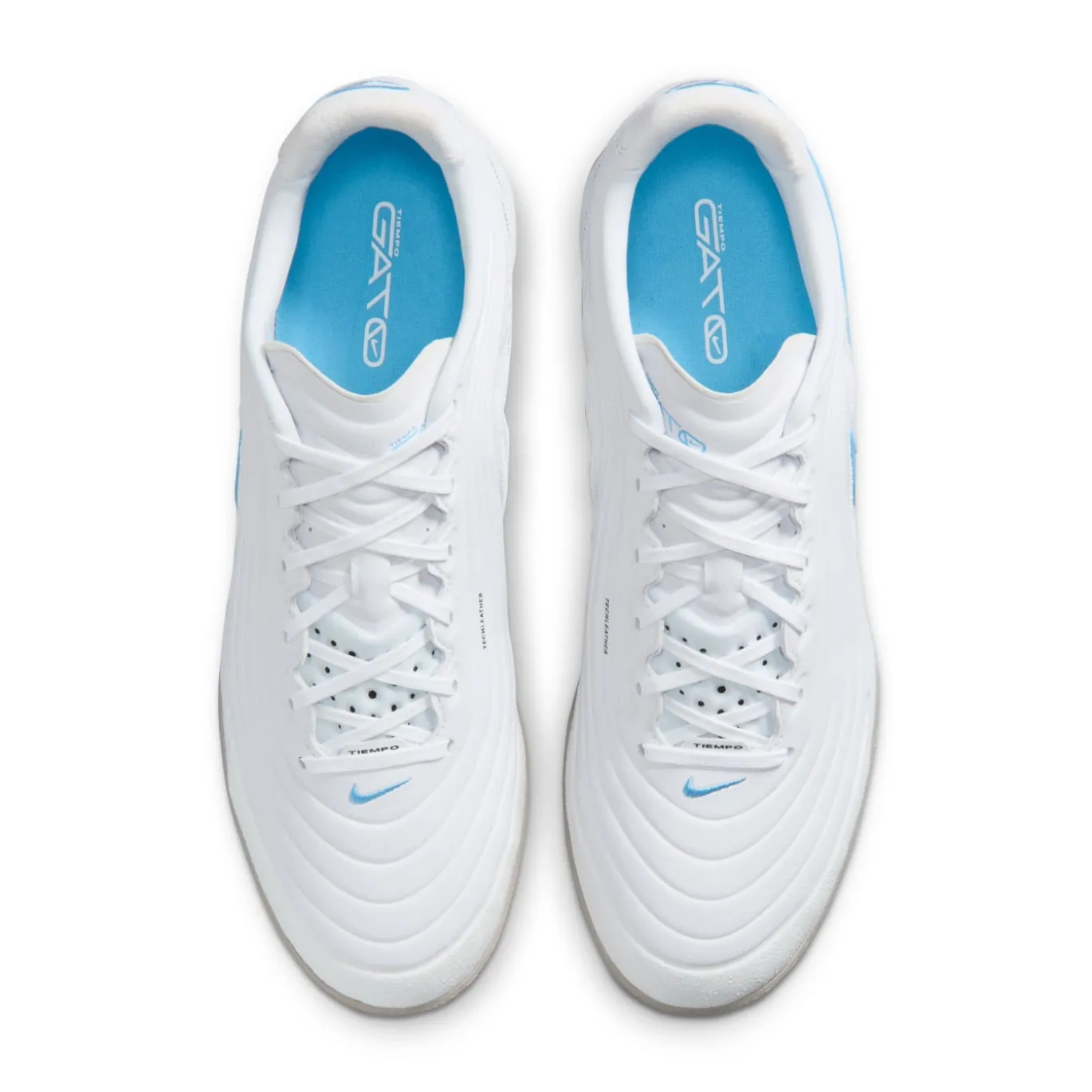 Nike Tiempo Reactgato Zaalvoetbalschoenen (IN) Wit Lichtblauw Zwart Grijs