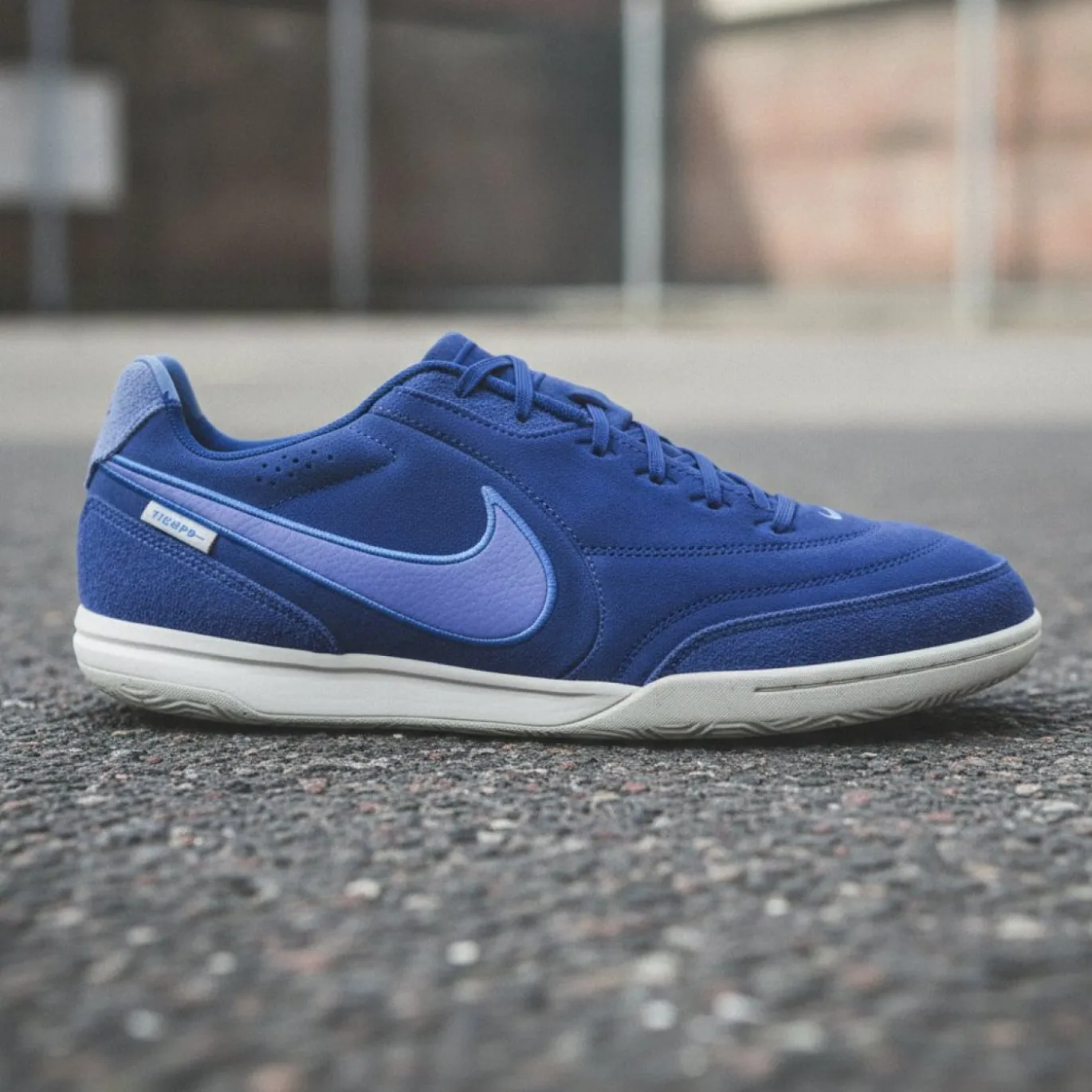 Nike Tiempo Streetgato Premium Straatvoetbalschoenen Blauw Paarsblauw Lichtblauw