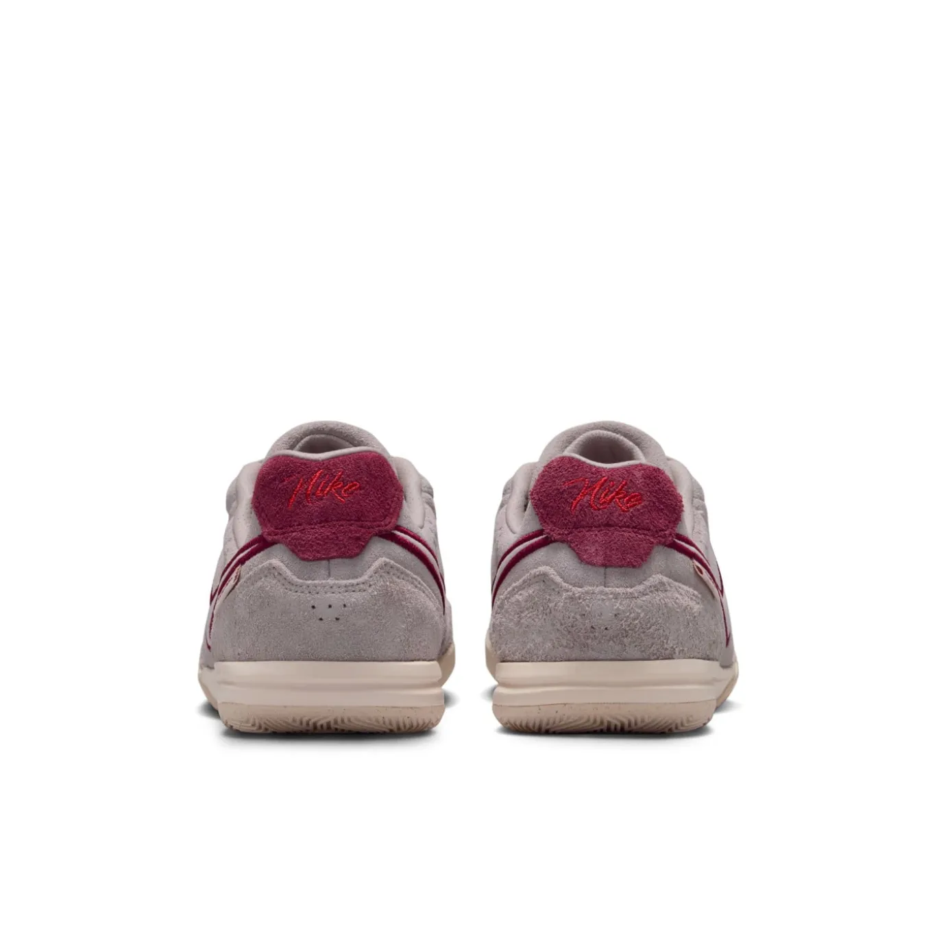 Nike Tiempo Streetgato Premium Straatvoetbalschoenen Kids Grijs Wit Bordeauxrood