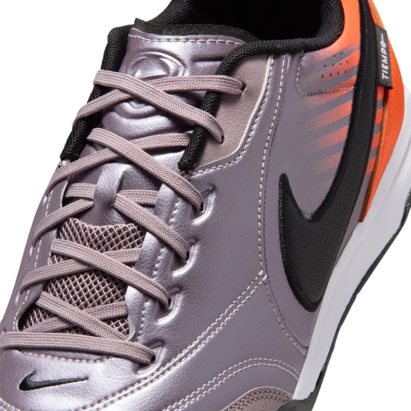 Nike Tiempo Streetgato Premium Straatvoetbalschoenen Lichtpaars Zwart Oranje