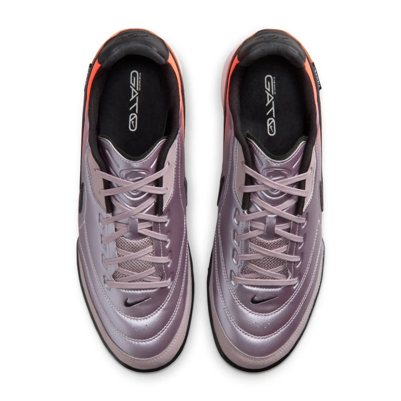 Nike Tiempo Streetgato Premium Straatvoetbalschoenen Lichtpaars Zwart Oranje