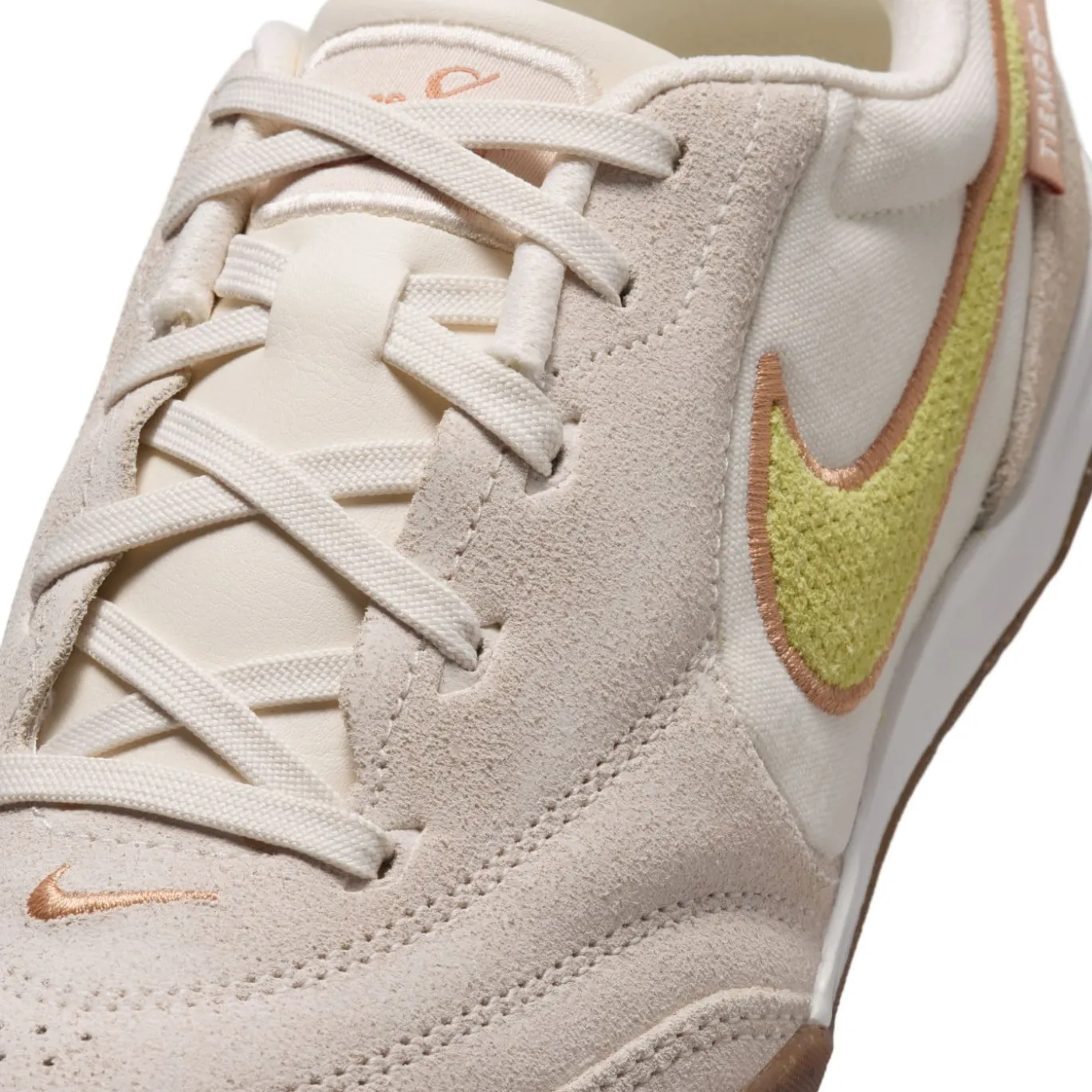 Nike Tiempo Streetgato Premium Straatvoetbalschoenen Kids Beige Lemon Moon Particle
