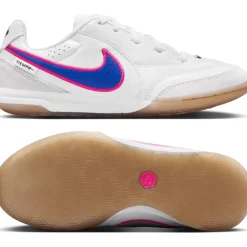 Nike Tiempo Streetgato Straatvoetbalschoenen Kids Wit Blauw Felroze