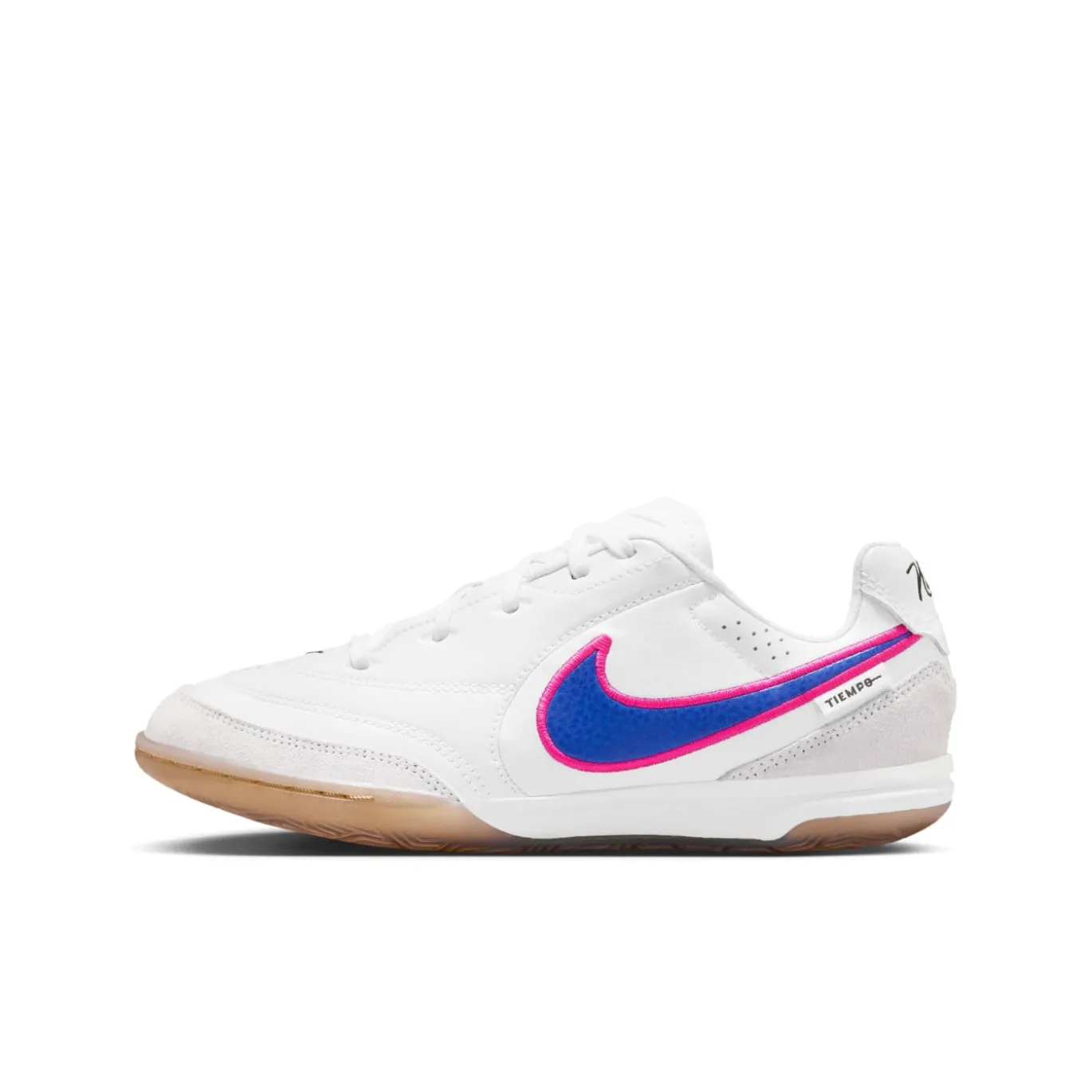 Nike Tiempo Streetgato Straatvoetbalschoenen Kids Wit Blauw Felroze