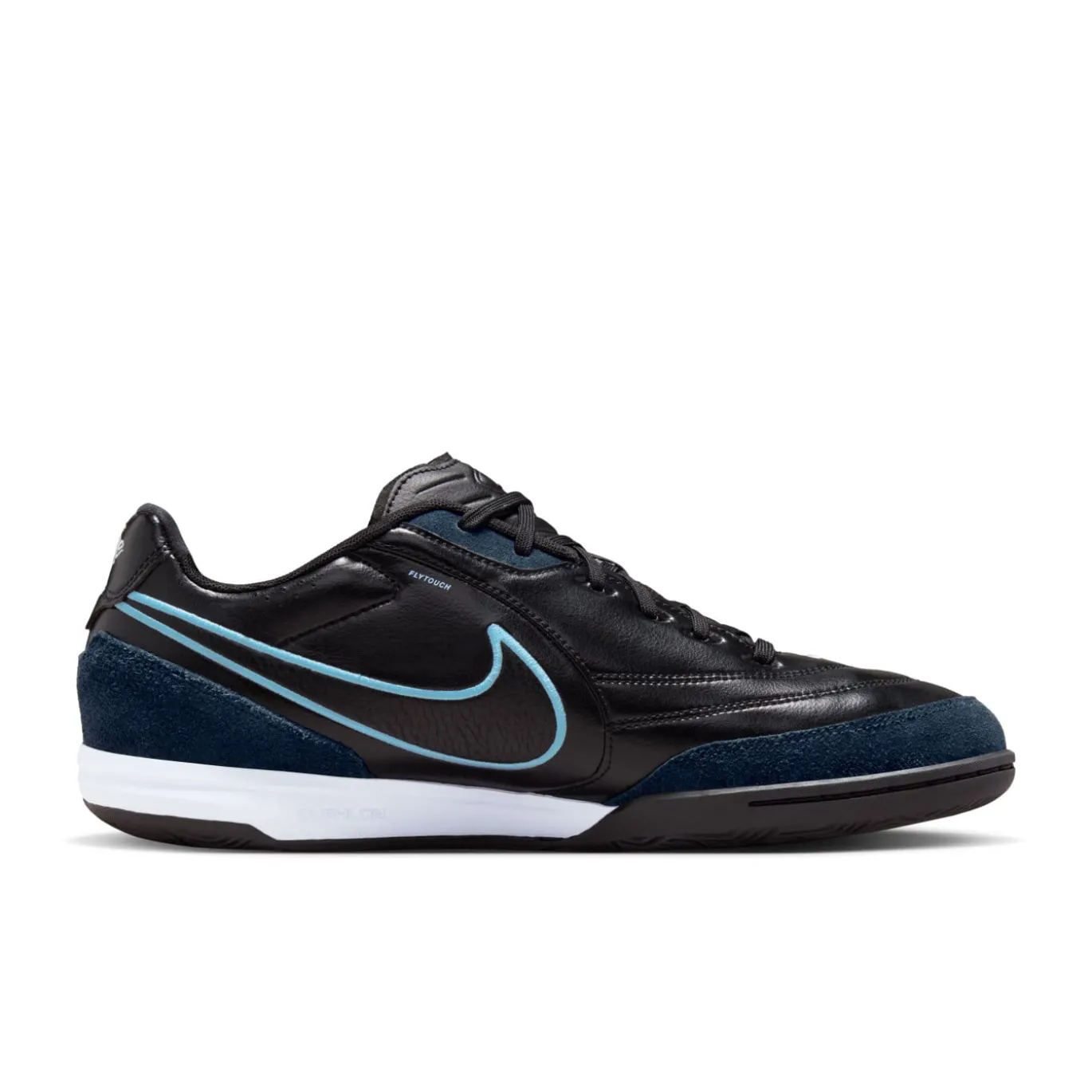 Nike Tiempo Street Gato Straatvoetbalschoenen Zwart Obsidian Lichtblauw