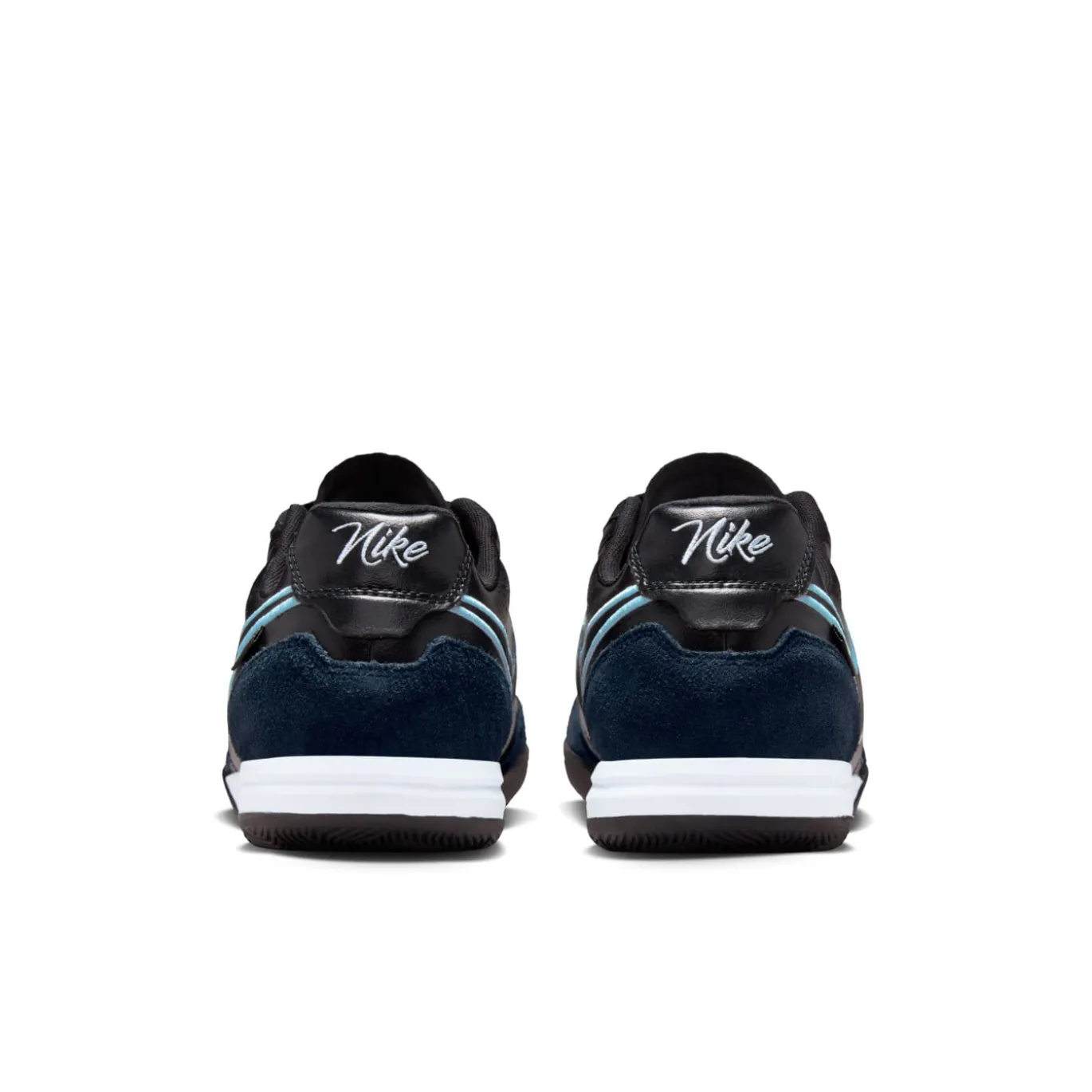 Nike Tiempo Street Gato Straatvoetbalschoenen Zwart Obsidian Lichtblauw
