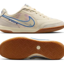 Nike Tiempo Streetgato Straatvoetbalschoenen Gebroken Wit Blauw Donkerblauw Roze