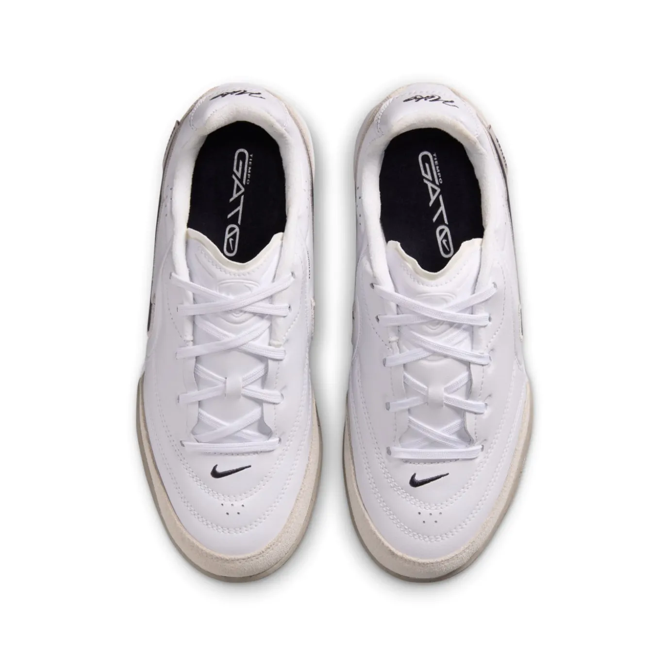 Nike Tiempo Streetgato Straatvoetbalschoenen Kids Wit Zwart Beige