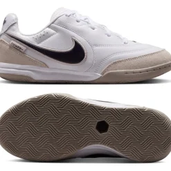 Nike Tiempo Streetgato Straatvoetbalschoenen Kids Wit Zwart Beige