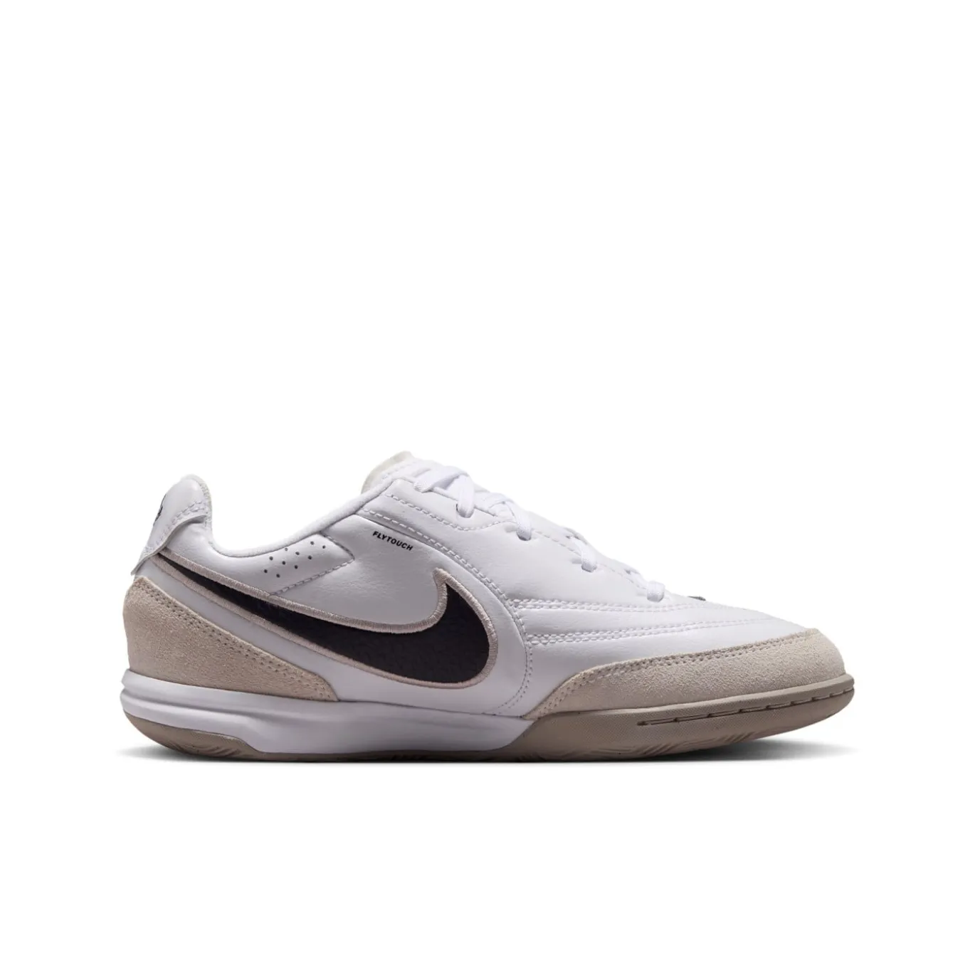 Nike Tiempo Streetgato Straatvoetbalschoenen Kids Wit Zwart Beige