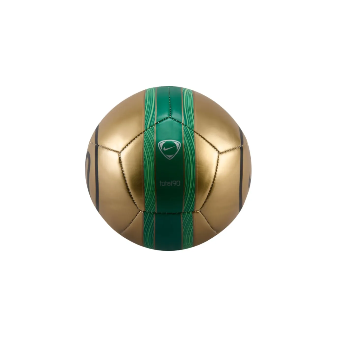 Nike Total 90 Mini Voetbal Maat 1 Metallic Goud Groen Zwart
