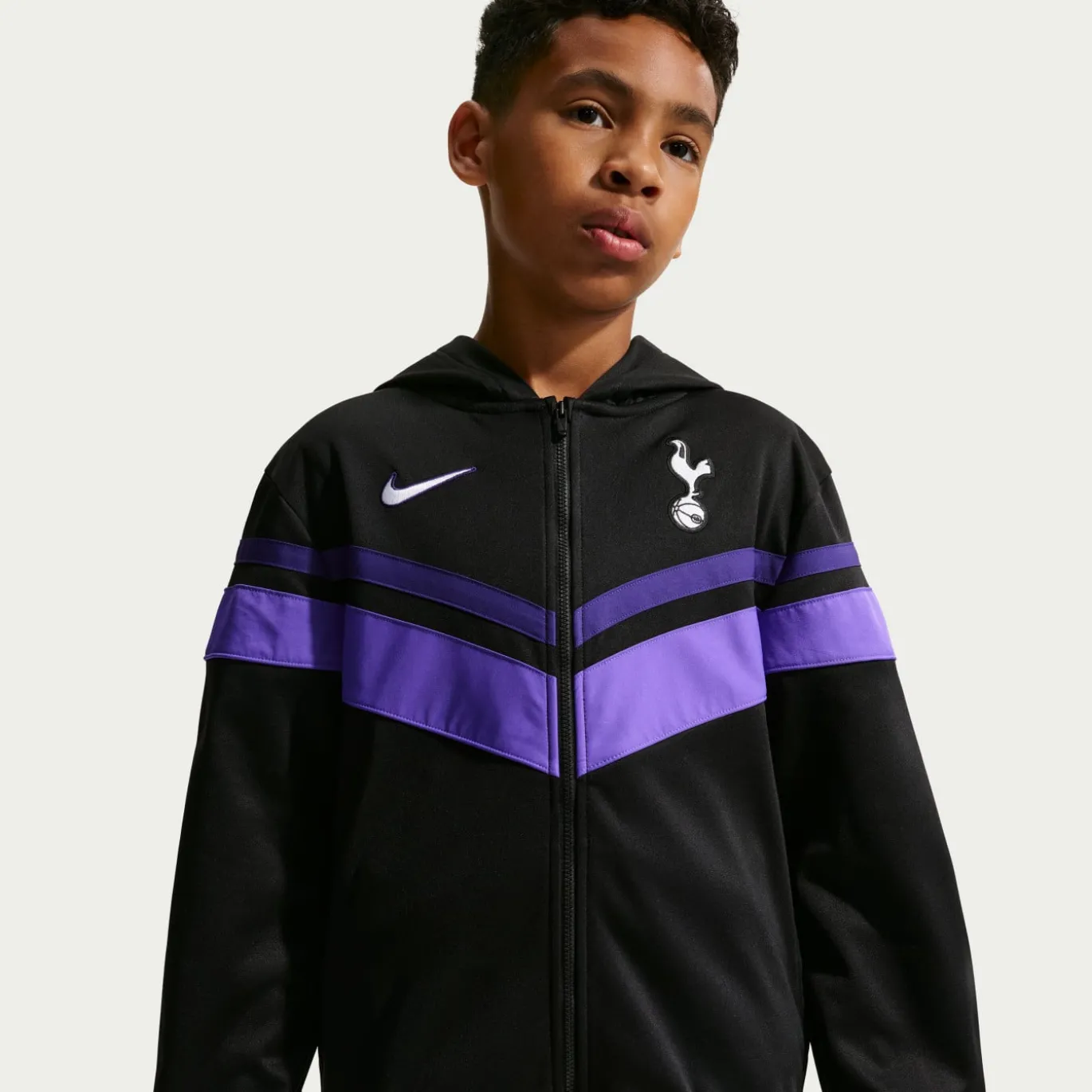 Nike Tottenham Hotspur Sportswear Trainingspak 2026-2027 Kids Zwart Paars Wit