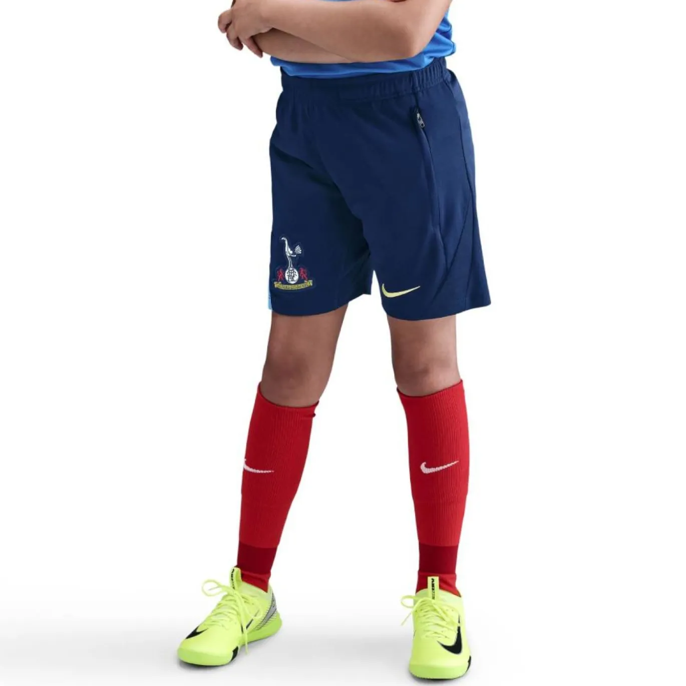 Nike Tottenham Hotspur Strike Trainingsbroekje 2025-2026 Kids Donkerblauw Blauw Felgeel