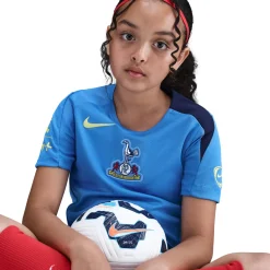 Nike Tottenham Hotspur Strike Trainingsshirt 2025-2026 Kids Blauw Donkerblauw Felgeel