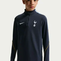 Nike Tottenham Hotspur Strike Trainingstrui 1/4-Zip 2026-2027 Kids Donkerblauw Geel Lichtblauw Wit