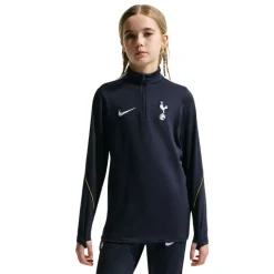Nike Tottenham Hotspur Strike Trainingstrui 1/4-Zip 2026-2027 Kids Donkerblauw Geel Lichtblauw Wit