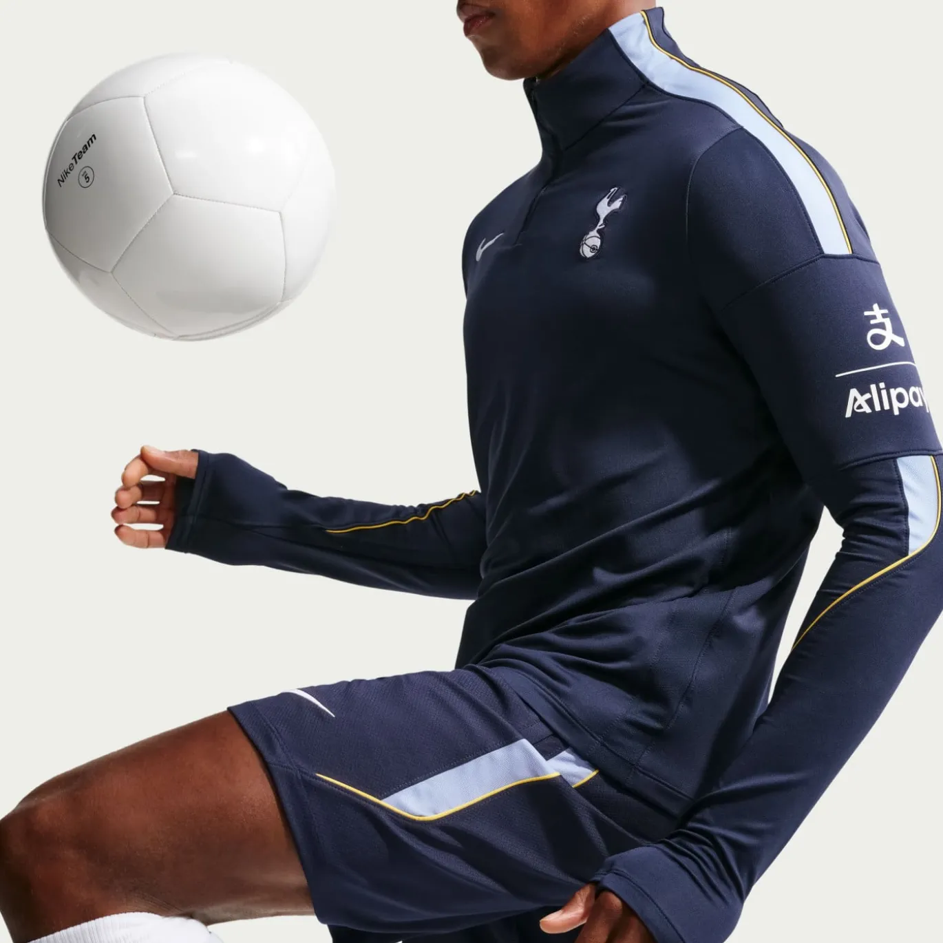 Nike Tottenham Hotspur Strike Trainingstrui 1/4-Zip 2026-2027 Donkerblauw Lichtblauw Wit
