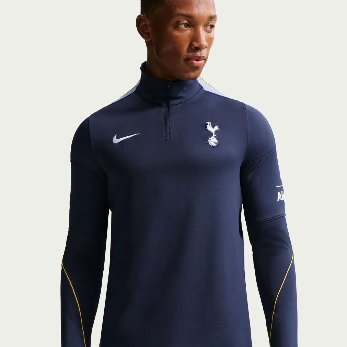 Nike Tottenham Hotspur Strike Trainingstrui 1/4-Zip 2026-2027 Donkerblauw Lichtblauw Wit