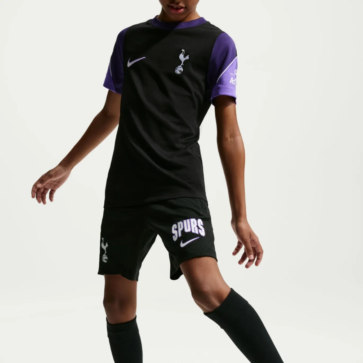Nike Tottenham Hotspur Strike Trainingsset 2026-2027 Kids Zwart Paars Wit