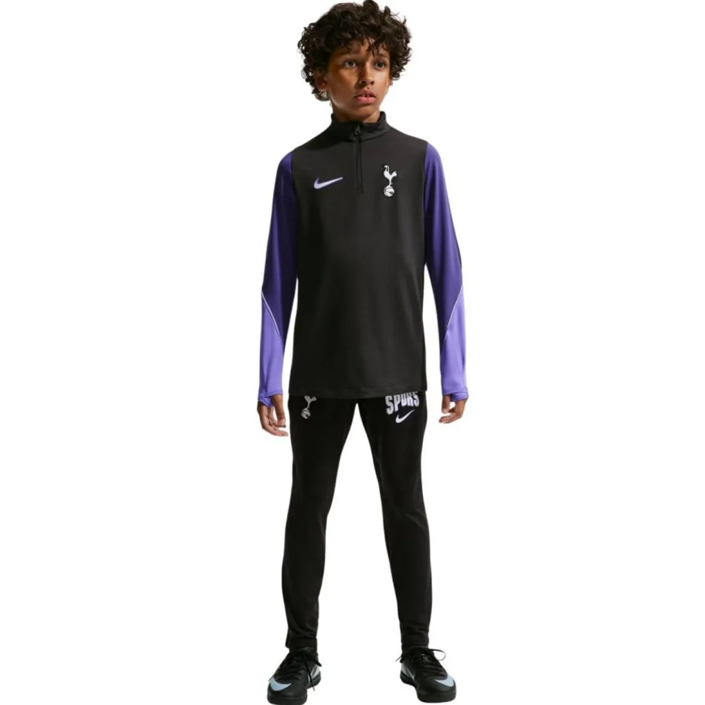 Nike Tottenham Hotspur Strike Trainingspak 1/4-Zip 2026-2027 Kids Zwart Paars Wit