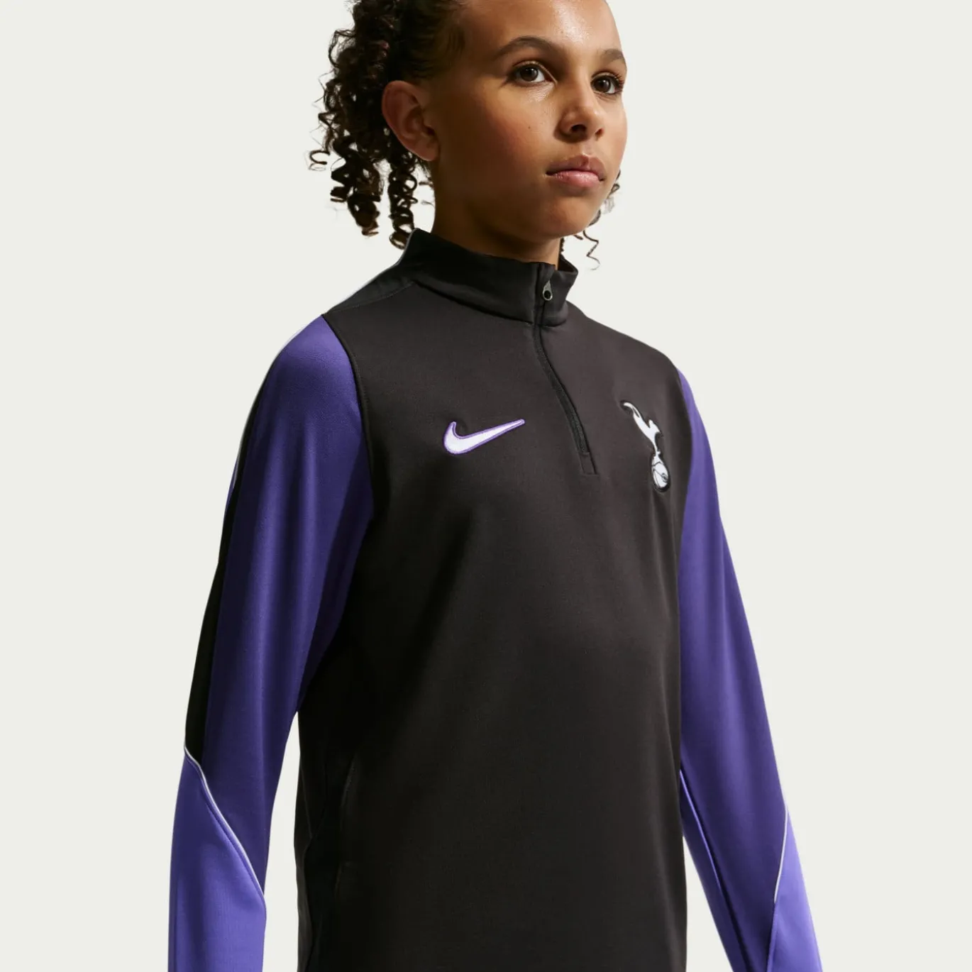 Nike Tottenham Hotspur Strike Trainingspak 1/4-Zip 2026-2027 Kids Zwart Paars Wit