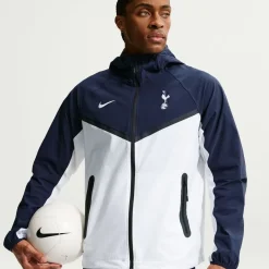 Nike Tottenham Hotspur Tech Woven Windrunner Jack Wit Donkerblauw