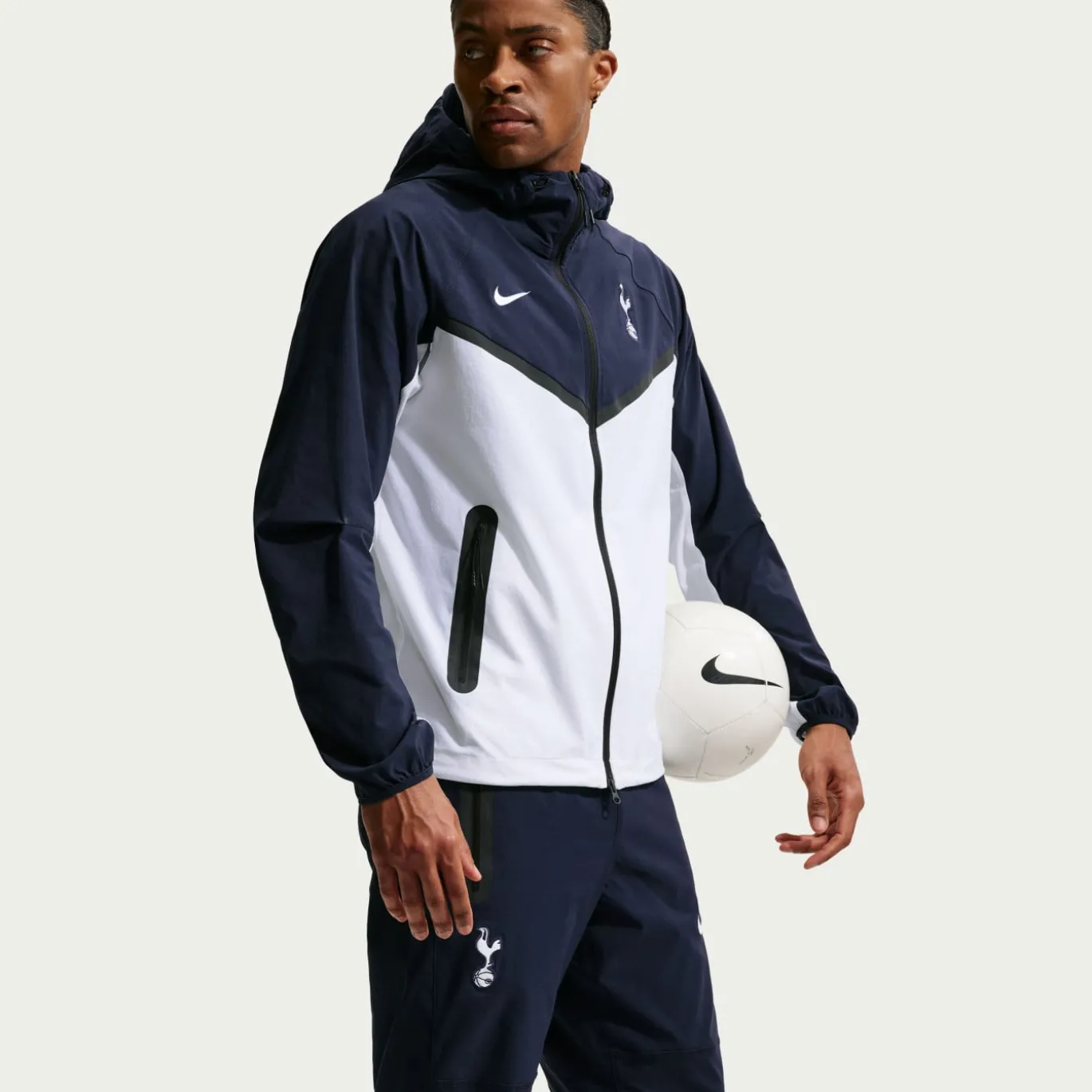 Nike Tottenham Hotspur Tech Woven Trainingsbroek 2026-2027 Donkerblauw Lichtblauw Wit