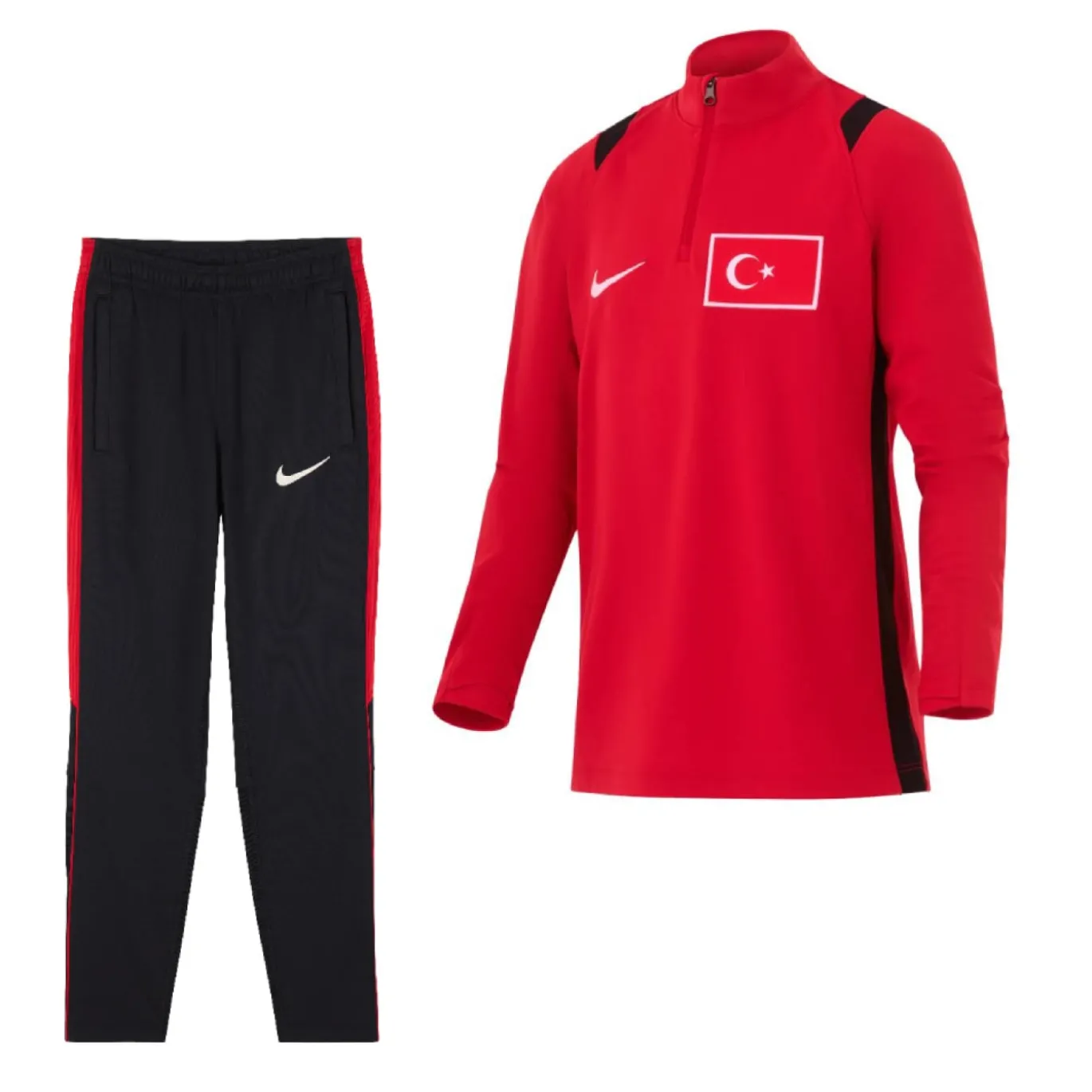 Nike Turkije Academy Pro Trainingspak 1/4-Zip 2026-2028 Kids Rood Zwart Wit