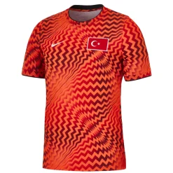 Nike Turkije Pre-Match Trainingsshirt 2026-2028 Rood Oranje