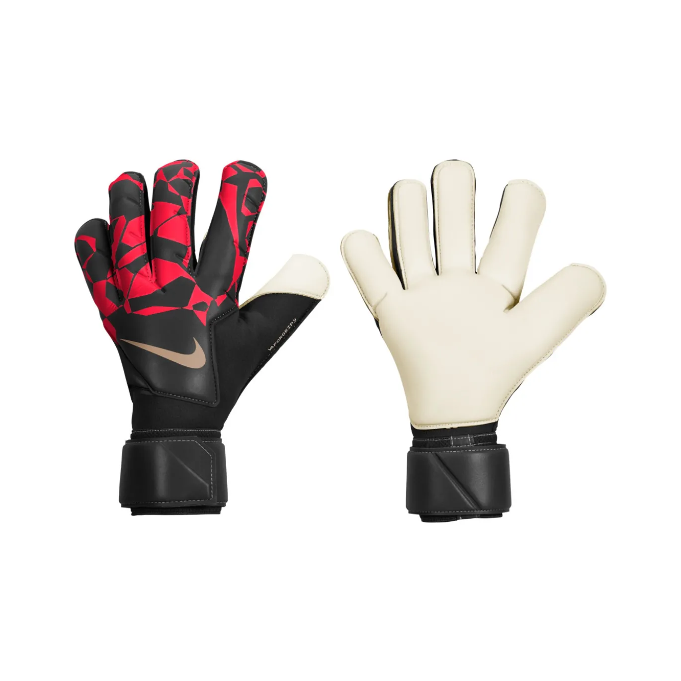Nike Vapor Grip3 Keepershandschoenen Zwart Felrood Goud
