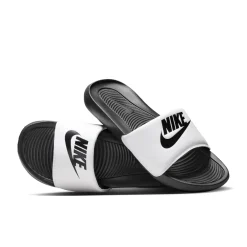 Nike Victori One Slippers Zwart Wit Zwart