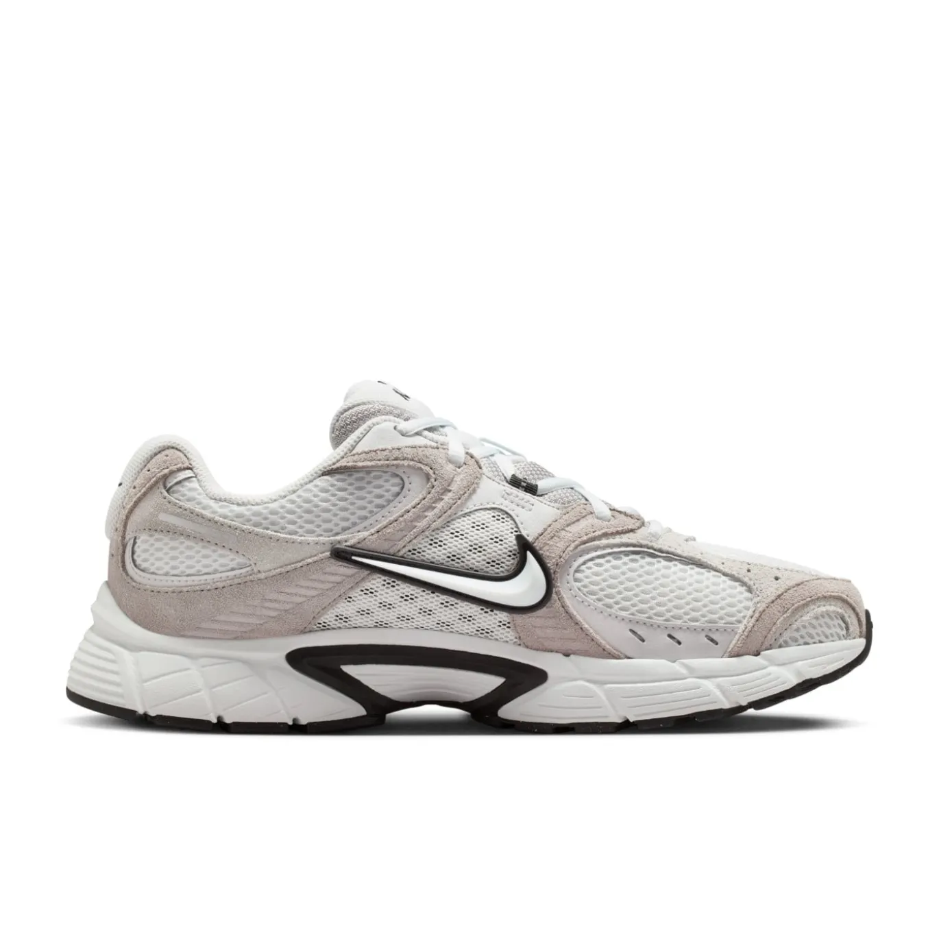 Nike V5 RNR Suède Sneakers Wit Zwart Wit Beige