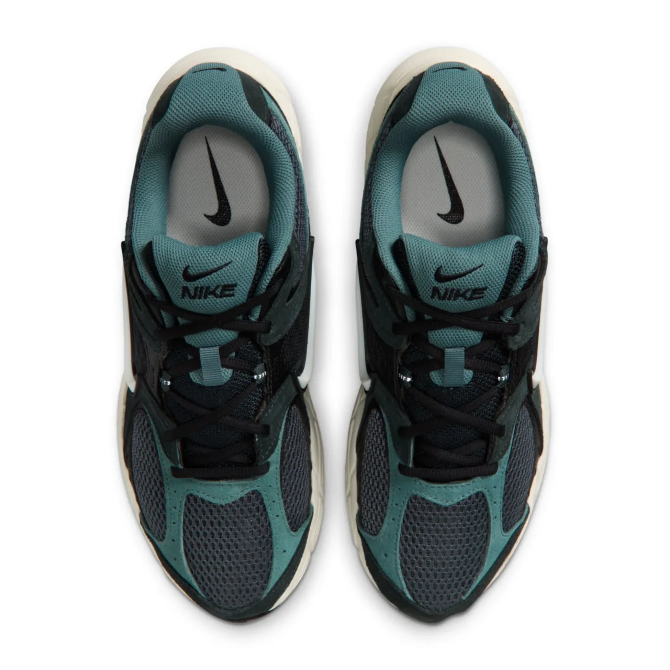 Nike V5 RNR Suede Sneakers Zwart Groen Aura Mineral Slate Wit