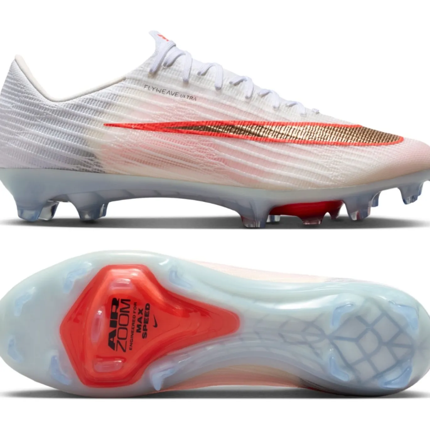 Nike Zoom Mercurial Superfly 11 Elite Gras Voetbalschoenen (FG) Wit Felrood Goud