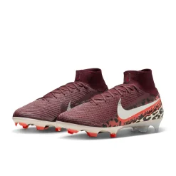 Nike Zoom Mercurial Superfly 10 Elite Gras Voetbalschoenen (FG) Bordeauxrood Zilver Oranje