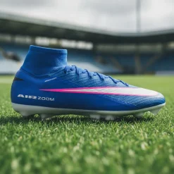Nike Zoom Mercurial Superfly 10 Elite IJzeren-Nop Voetbalschoenen (SG) Pro Player Blauw Wit Felroze
