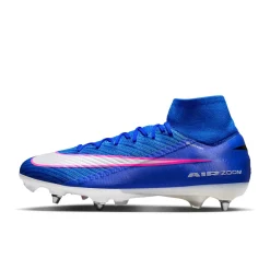 Nike Zoom Mercurial Superfly 10 Elite IJzeren-Nop Voetbalschoenen (SG) Pro Player Blauw Wit Felroze