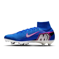 Nike Zoom Mercurial Superfly 10 Elite IJzeren-Nop Voetbalschoenen (SG) Pro Player Blauw Wit Felroze