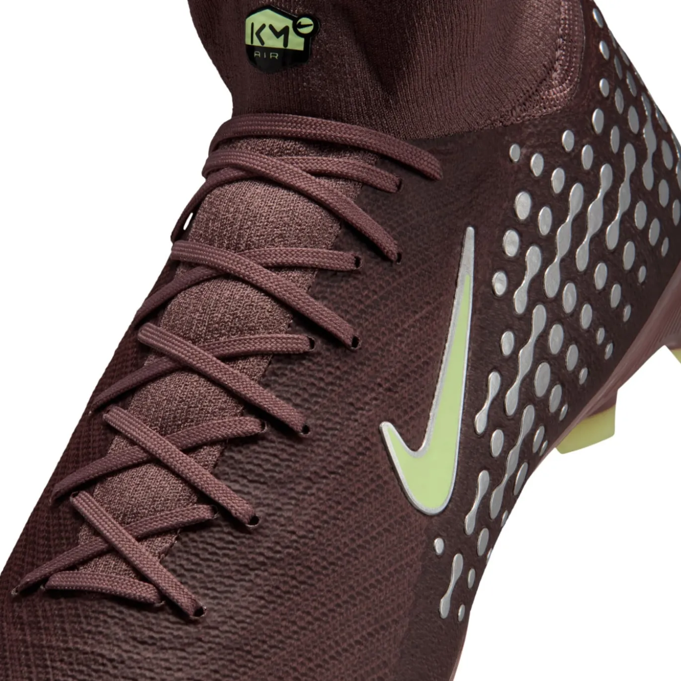 Nike Zoom Mercurial Superfly 10 Mbappé Pro Gras Voetbalschoenen (FG) Bruin Neongeel Zilver