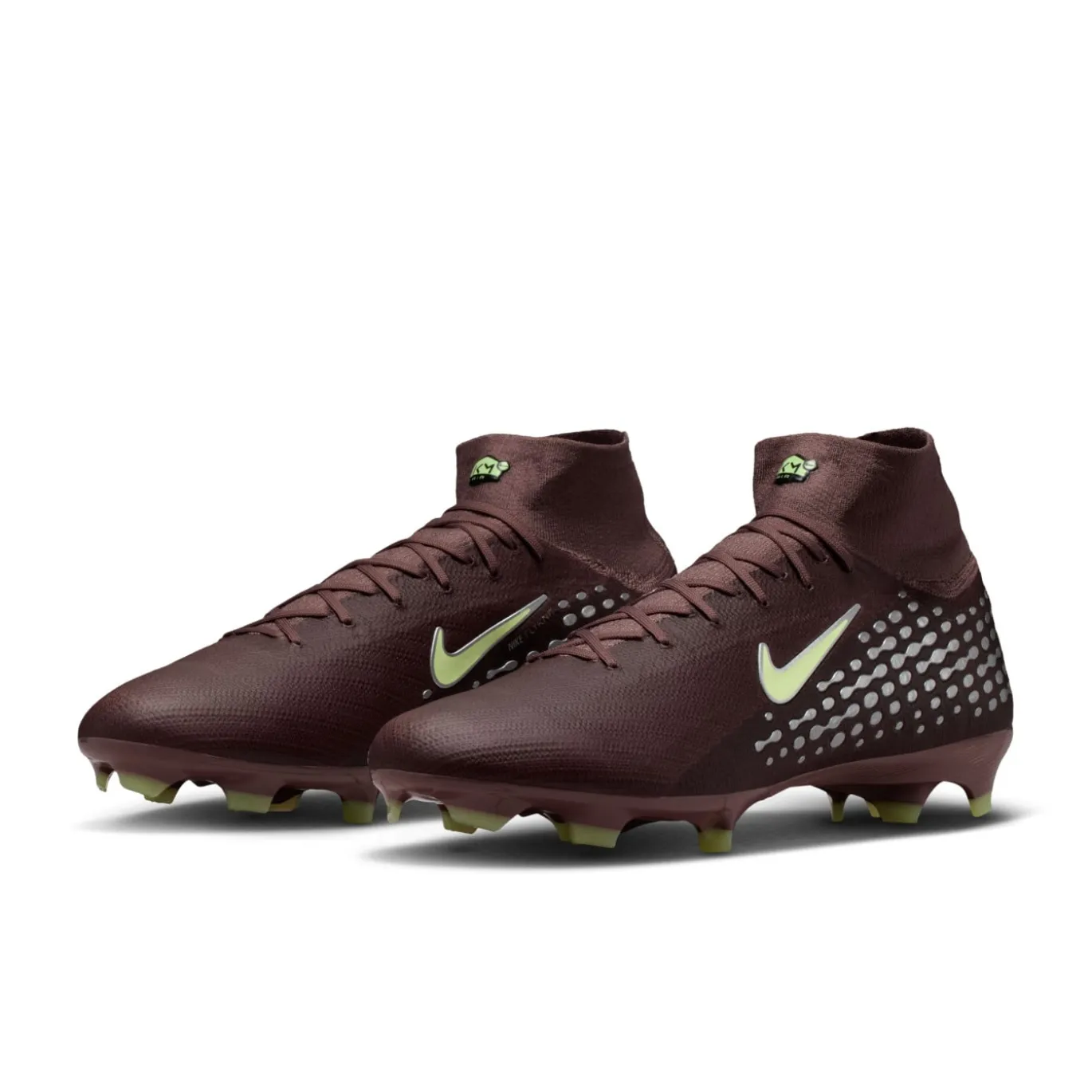 Nike Zoom Mercurial Superfly 10 Mbappé Pro Gras Voetbalschoenen (FG) Bruin Neongeel Zilver