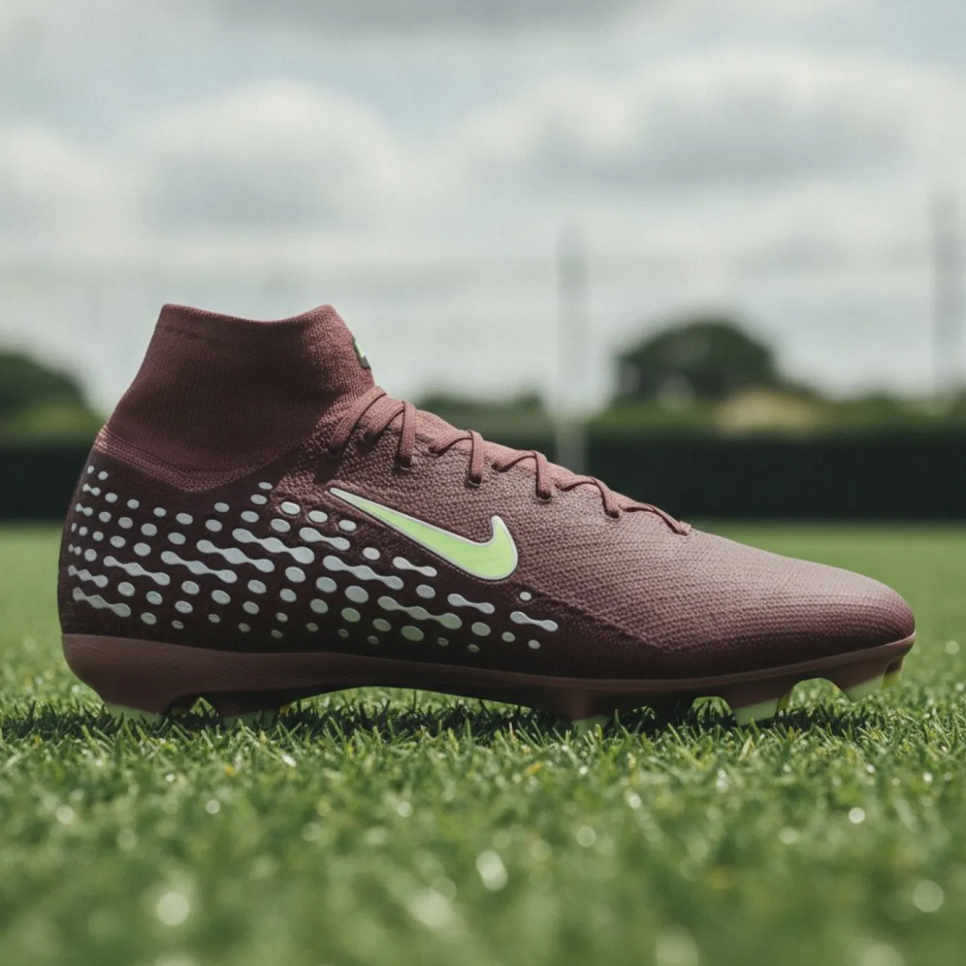 Nike Zoom Mercurial Superfly 10 Mbappé Pro Gras Voetbalschoenen (FG) Bruin Neongeel Zilver