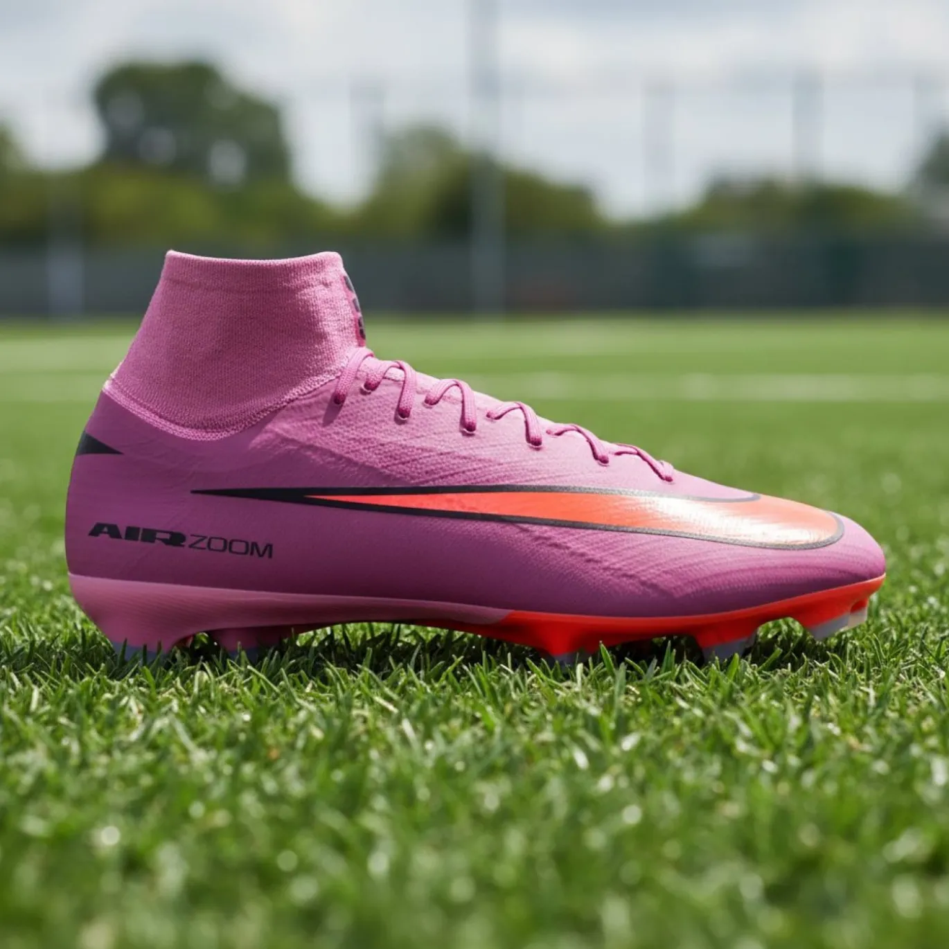 Nike Zoom Mercurial Superfly 10 Pro Gras Voetbalschoenen (FG) Roze Felrood Lichtblauw