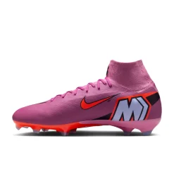 Nike Zoom Mercurial Superfly 10 Pro Gras Voetbalschoenen (FG) Roze Felrood Lichtblauw